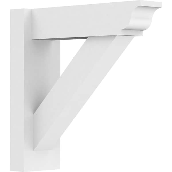 Ekena Millwork Traditional Architectural Grade PVC Outlooker with Traditional Ends, 5"W X 16"D X 16"H OUTP05X16X16TRA01 - main